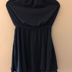 Halter dress with ruffled bottom